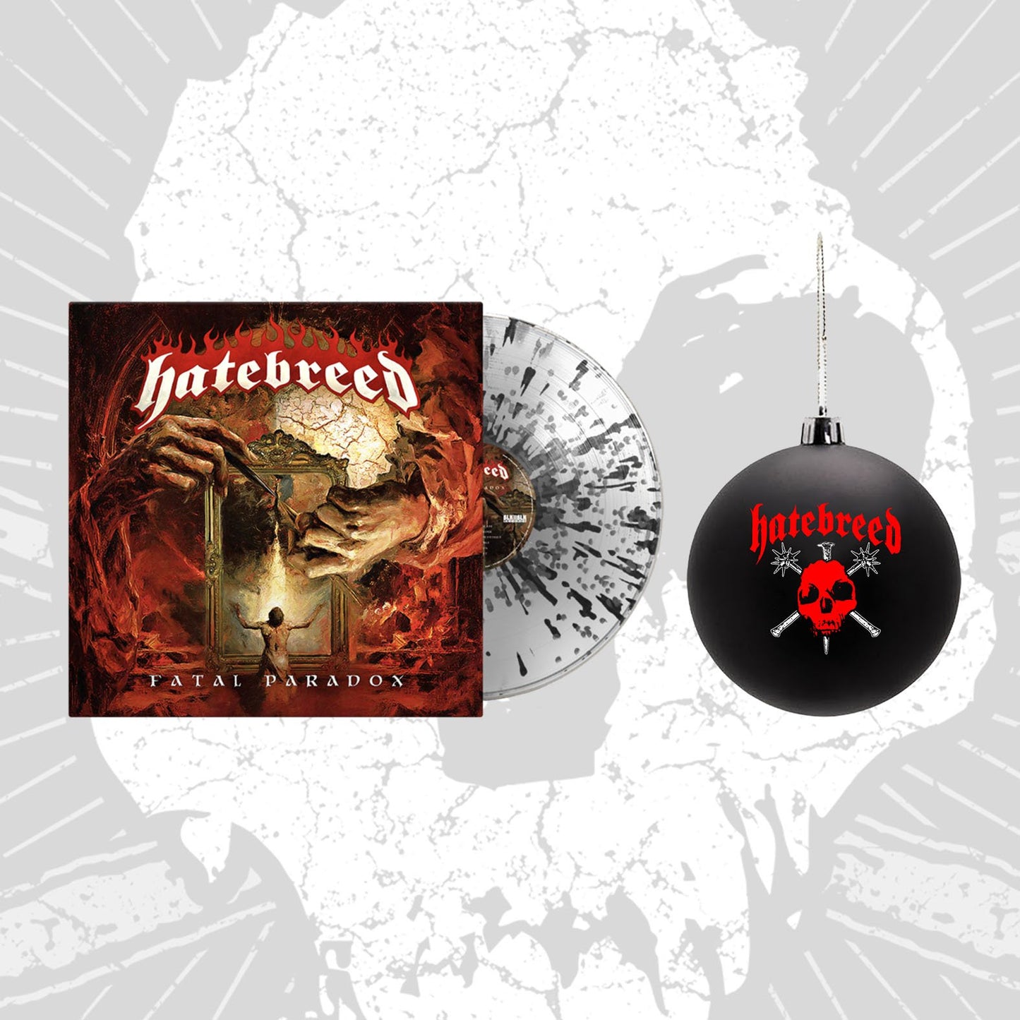 Hatebreed Fatal Paradox signed LP + holiday ornament