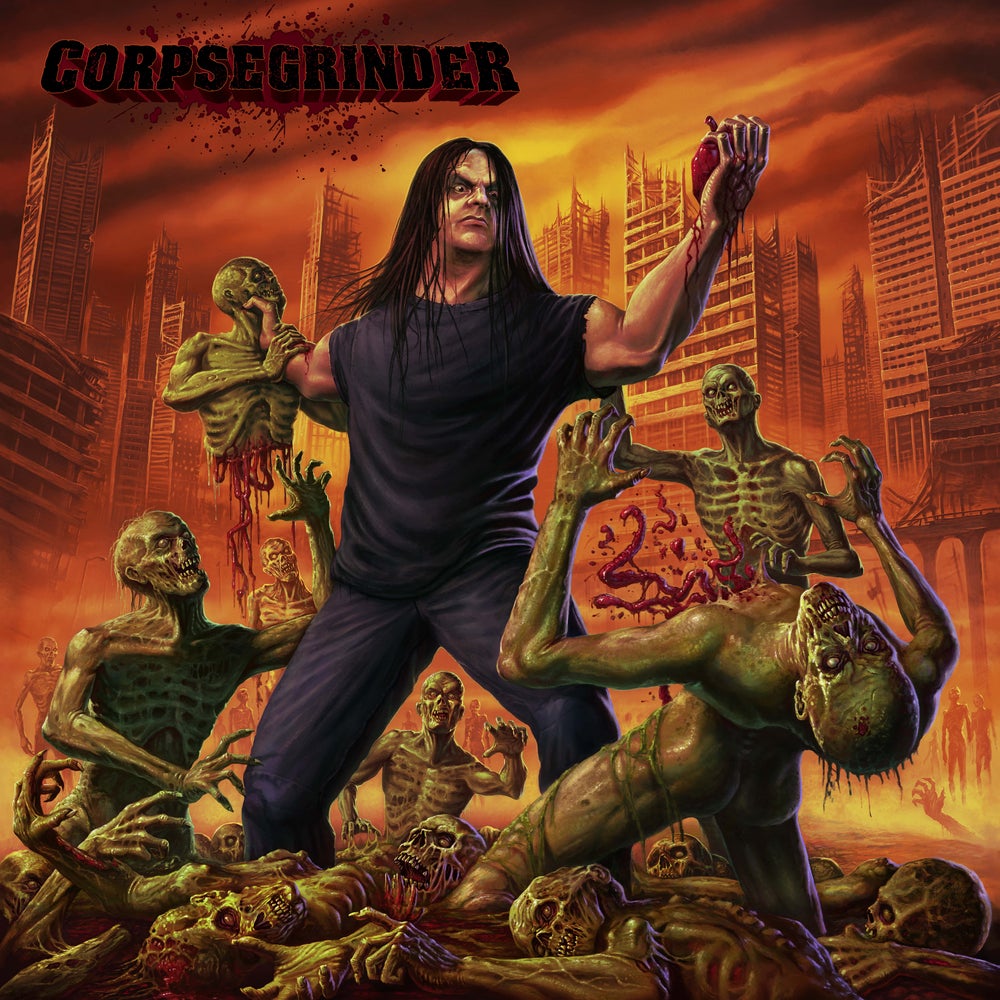 CORPSEGRINDER "ALBUM COVER" LONGSLEEVE T-SHIRT (BLACK)