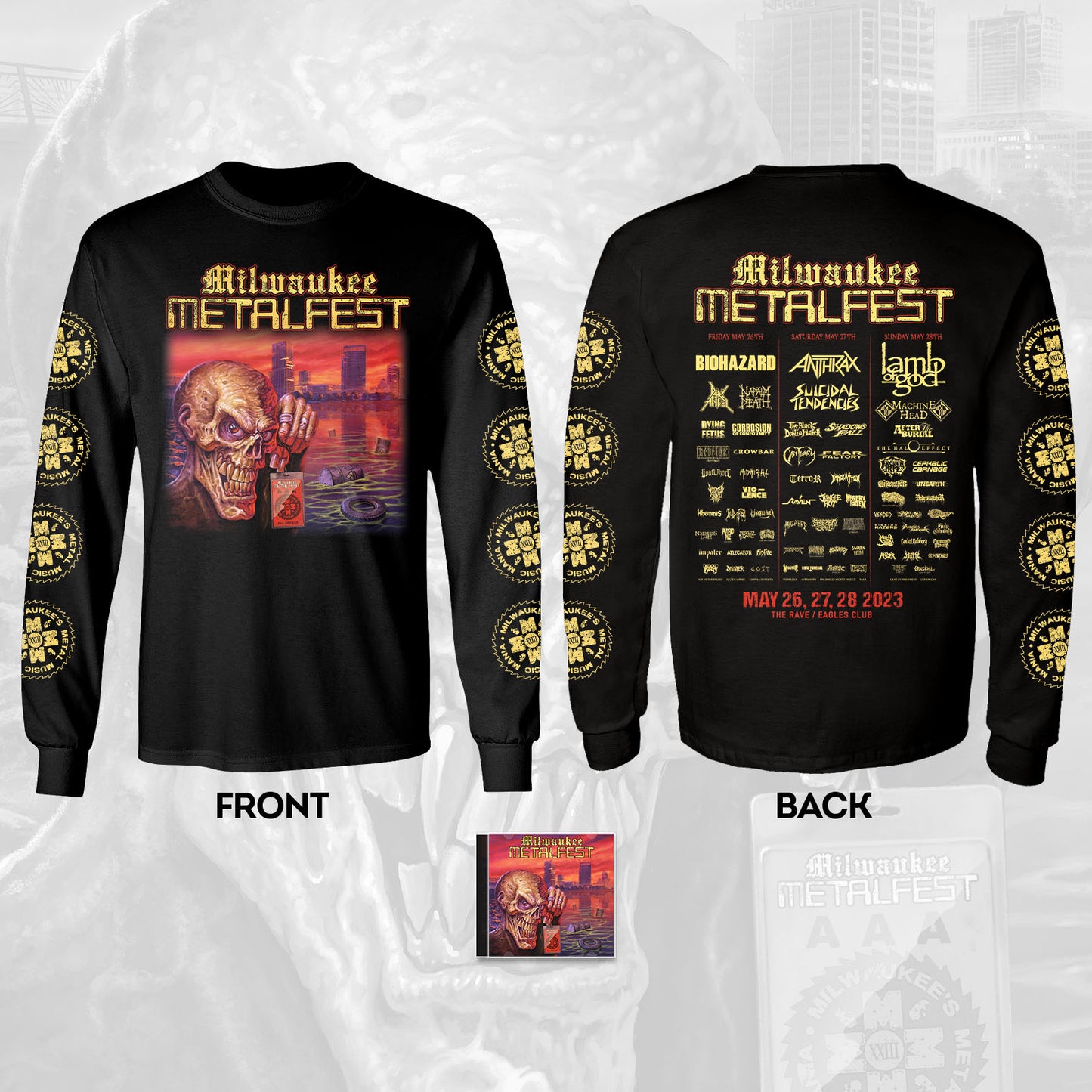 MILWAUKEE METAL FEST 2023 LONG SLEEVE EVENT SHIRT & CD