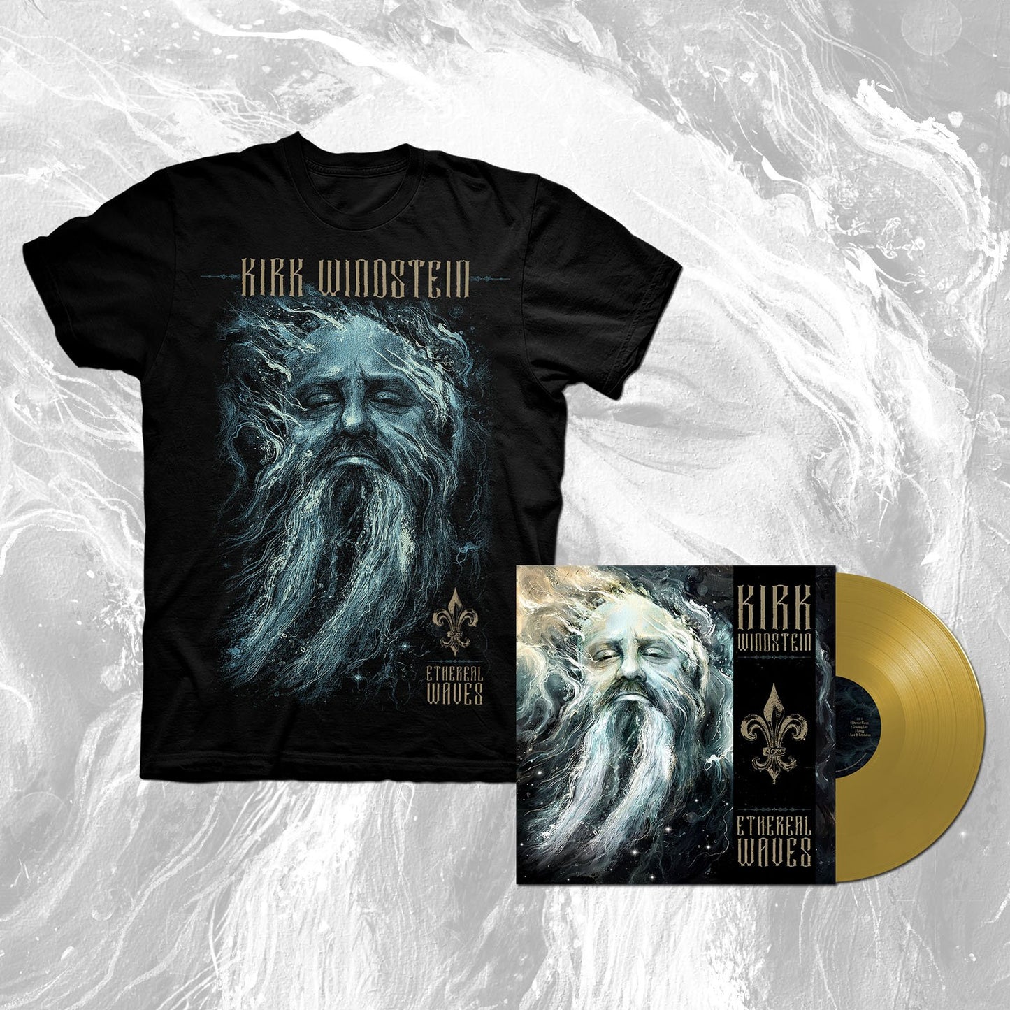 Kirk Windstein shirt + Ethereal Waves LP bundle