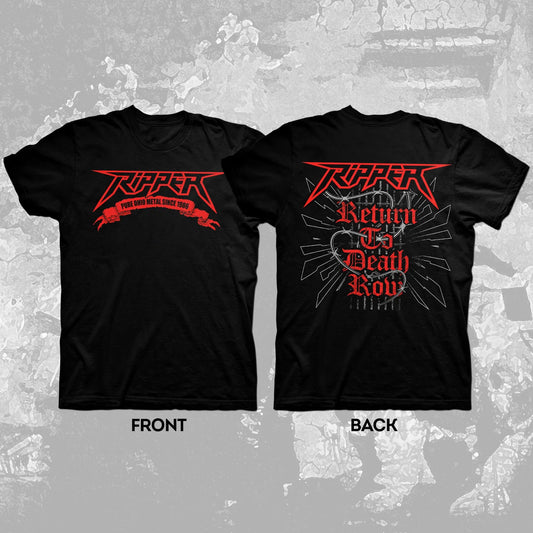 RIPPER "RETURN TO DEATHROW" T-SHIRT PRE-ORDER (SHIPPING NOW!)