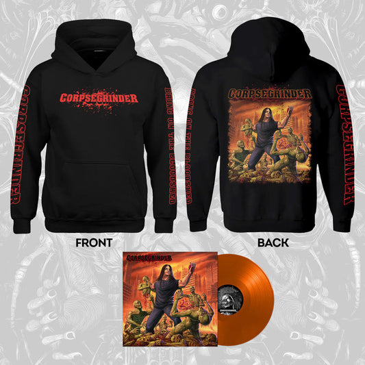 Corpsegrinder Pullover Hoodie + Orange Color VINYL!!!!!!